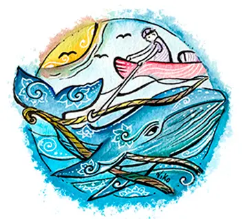 Rescate de ballenas enmalladas